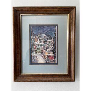 Beautiful Vintage Nevada Winter Print by Loana Beeson Framed